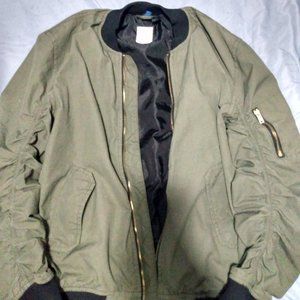 Olive green bomber jacket
